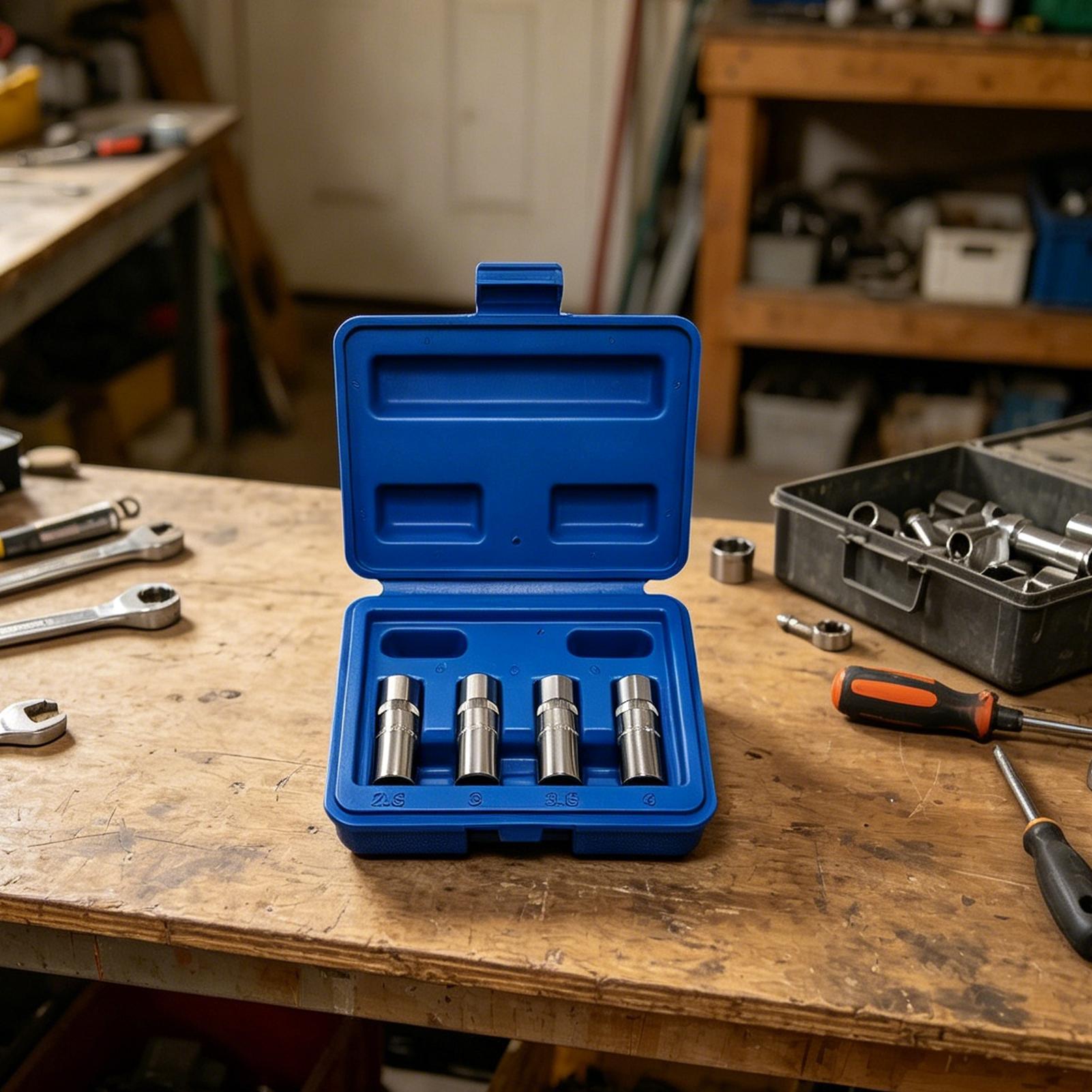 볼트 추출기 키트 4개 1/4인치 범용 멀티 스플라인  - Socket Set 리뷰 및 가격